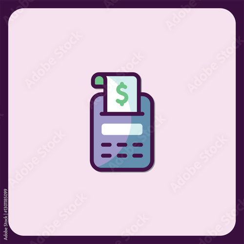 Modern Payment Terminal Icon Design for Finance Apps