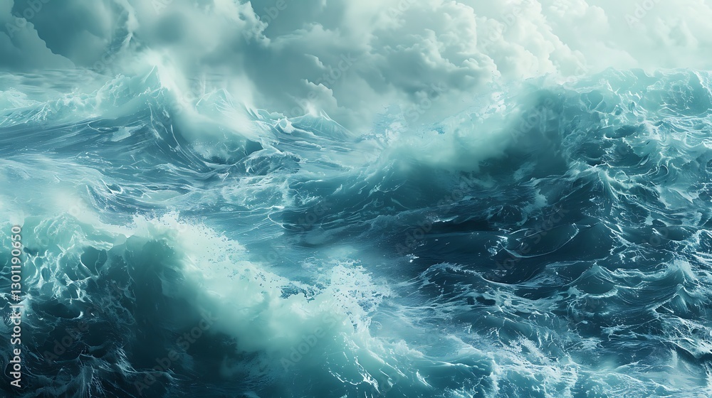 strong ocean waves during a storm at daytime strong ocean waves during a storm at daytime