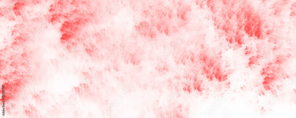 Fototapeta premium Watercolor red grunge painting abstract background. Abstract beautiful light red background with cloudy white smoke pastel background with watercolor stains. Red watercolor illustration pastel vector.