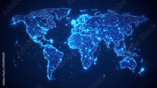 Wallpaper Mural Global Network: A Stellar Constellation of Interconnections Torontodigital.ca