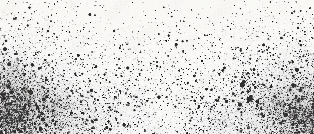 Grunge noise gradient texture. Dirty grain background. Dotted halftone overlay. Sand dusty distressed wallpaper. Grungy grit pattern. Black-white random dot texture