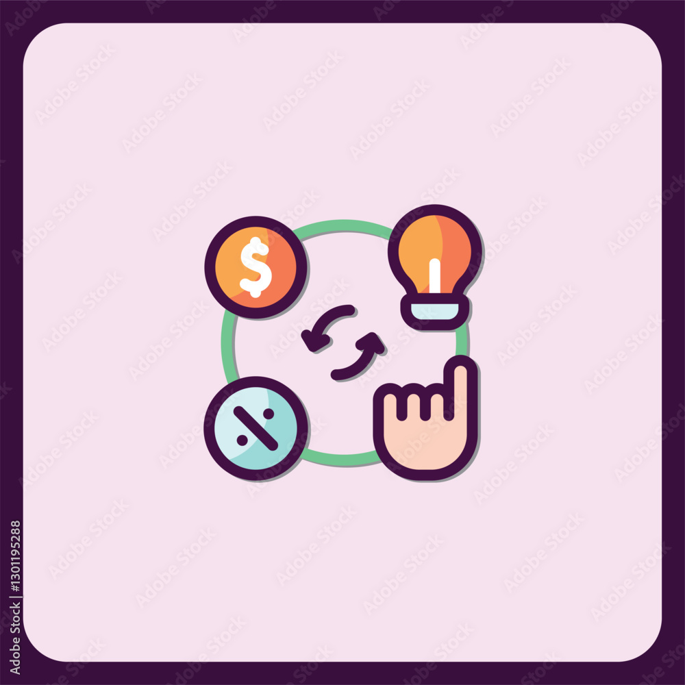 Investing Ideas Financial Growth Business Strategy Icon Investing Ideas Financial Growth Business Strategy Icon