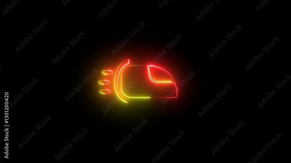 neon line train icon animations representing railway concept . Glowing neon train icon animation on black background. neon line train icon animations representing railway concept . Glowing neon train icon animation on black background.