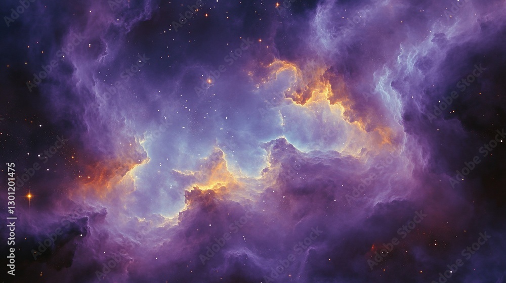 Fototapeta premium Nebula's Cosmic Cloud Formation