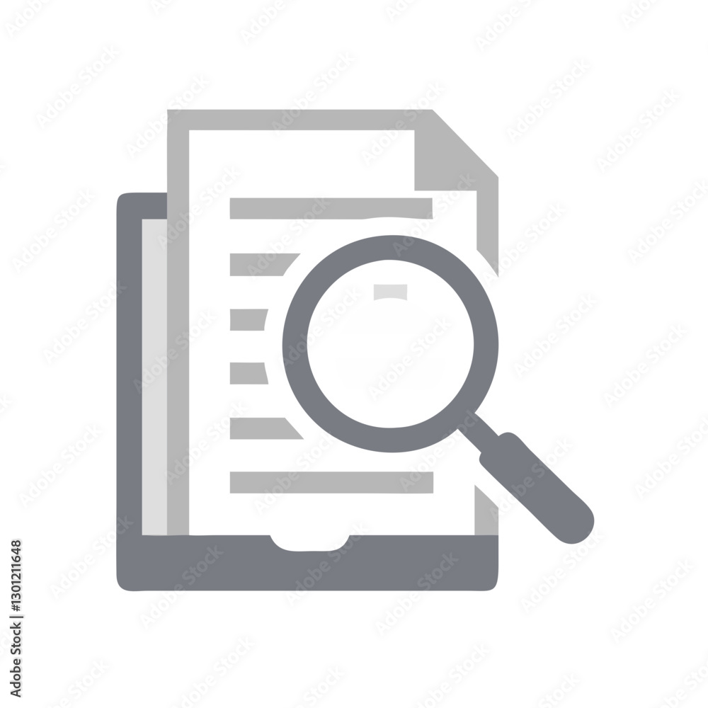 Document with magnifying glass icon Document with magnifying glass icon