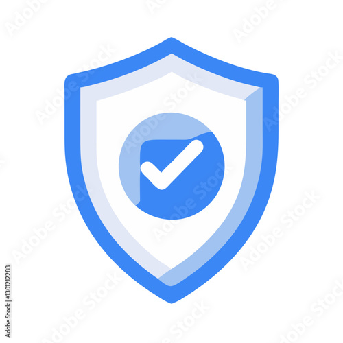 Security shield with checkmark