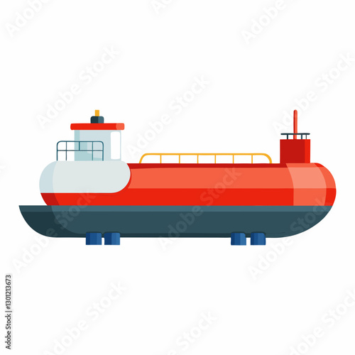 vector illustration of a ship