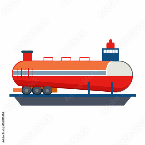 vector illustration of a ship
