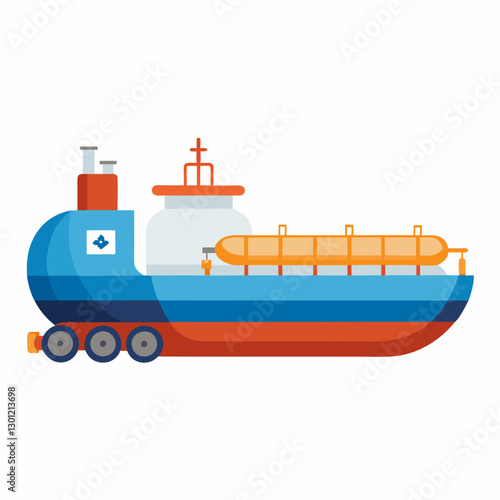 vector illustration of a ship
