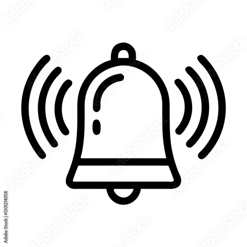 Black ringing bell symbolizing notification alert