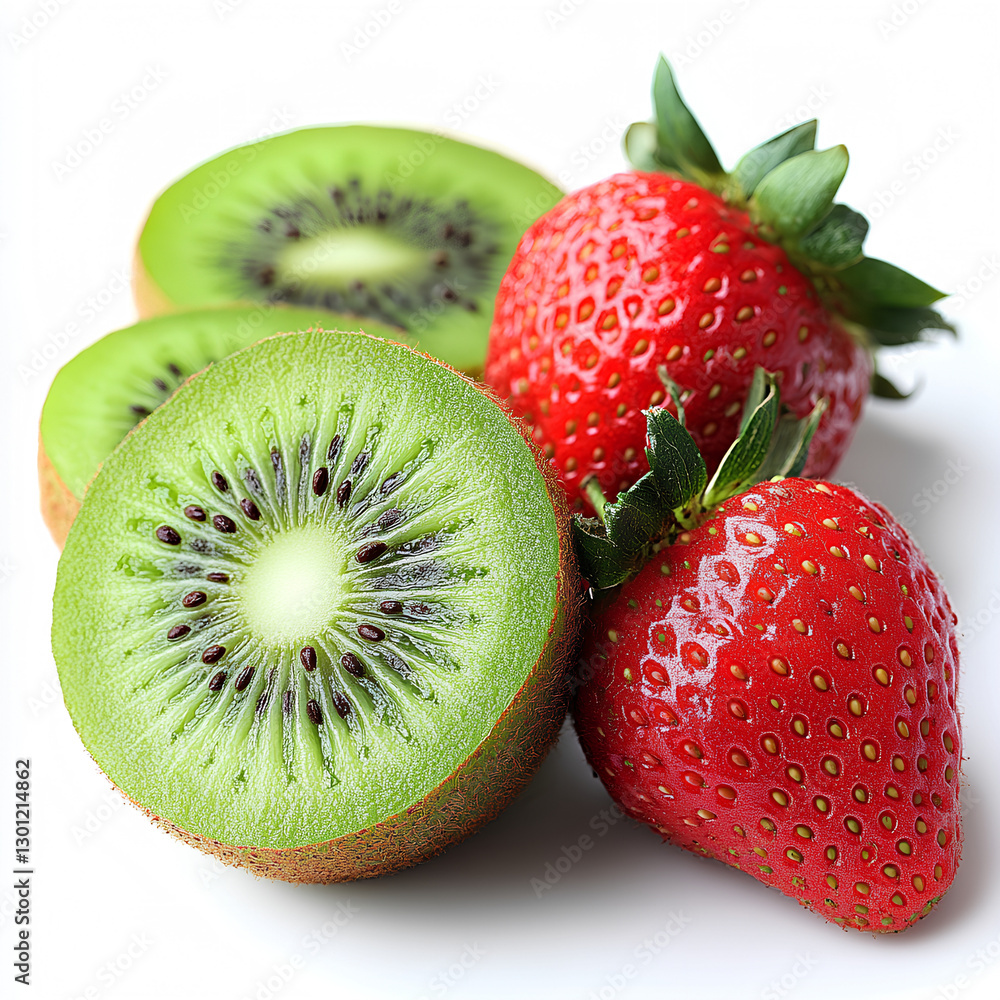 kiwi and strawberries kiwi and strawberries