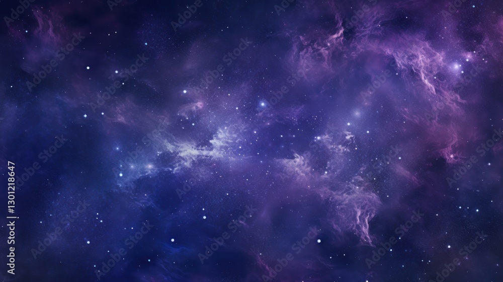 Stellar Symphony: A Deep Space Nebula with Violet Hues and Celestial Dust Stellar Symphony: A Deep Space Nebula with Violet Hues and Celestial Dust