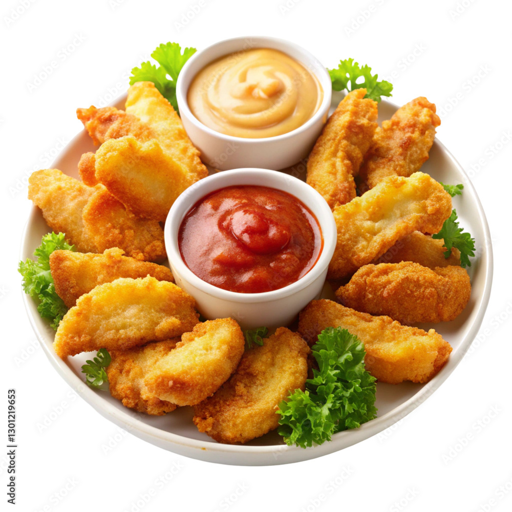 chicken nuggets with french fries chicken nuggets with french fries