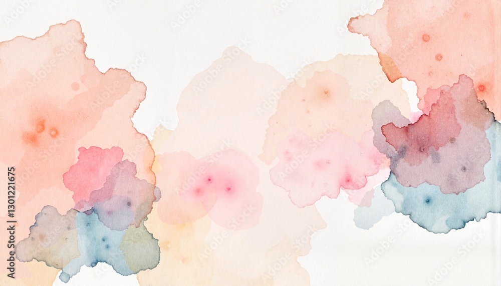 Obraz premium Watercolor background with abstract pink and blue shapes