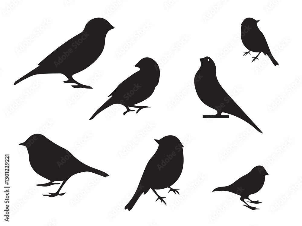 Flying birds silhouettes on white background. Vector illustration. isolated bird flying and Birds silhouettes collection Flying birds silhouettes on white background. Vector illustration. isolated bird flying and Birds silhouettes collection