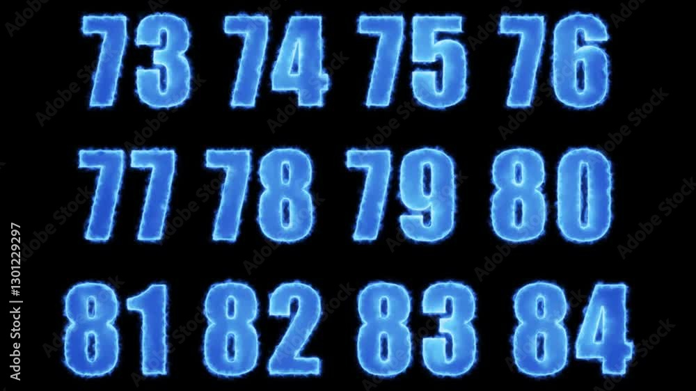 Breezy and Freezing Numbers Animation Cool Visual Effect 0 to 100 Breezy and Freezing Numbers Animation Cool Visual Effect 0 to 100
