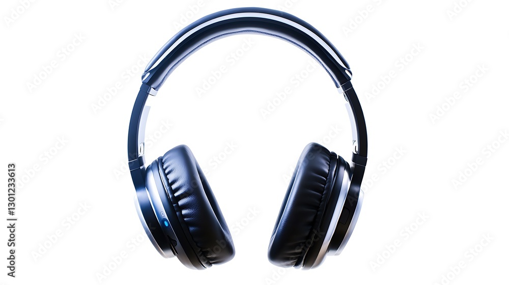 Fototapeta premium Experience sound bliss minimalist headphones for home use elegant furniture setting clean white background modern lifestyle vibes