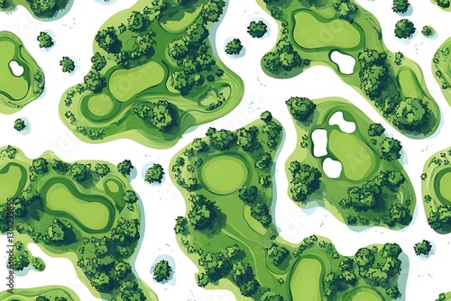 Aerial view of golf course background