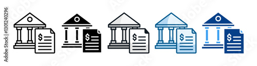 Treasury  Icon Set Multiple Style Collection