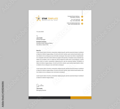 Letterhead Layout Template. Modern Creative Letter head Design for Your Project. Stationery, Letterhead, Letter head, Vector