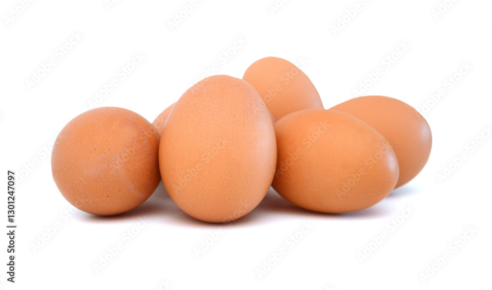 Raw eggs isolated on white background Raw eggs isolated on white background