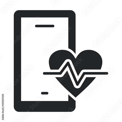 Ehealth Icon Glyph Style. Vector Illustration For Graphic Design