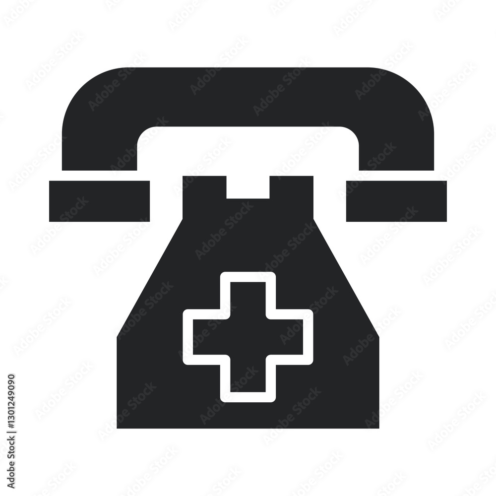 Obraz premium Emergency Call Icon Glyph Style. Vector Illustration For Graphic Design