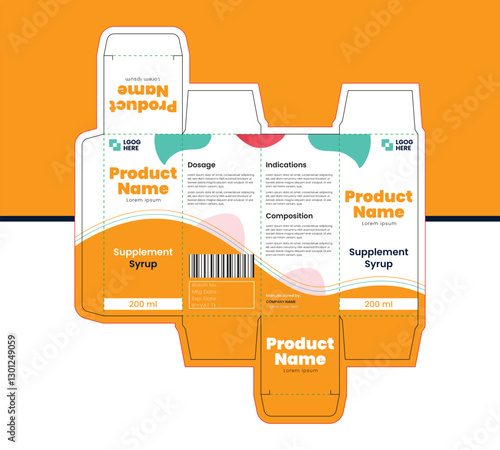 Modern Minimalist Packaging Box template Design