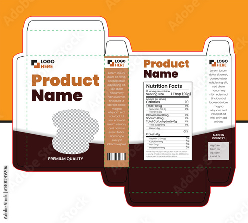 A professional and modern product packaging box template