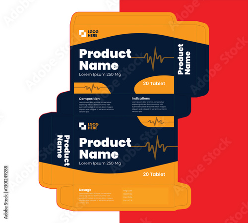 A modern and minimalist packaging box template design for your brand