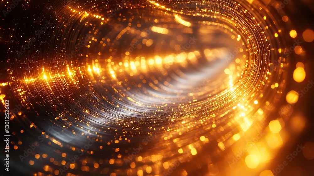 Fototapeta premium An abstract dynamic gold blurred soft-focused luxury retro futuristic techno background.