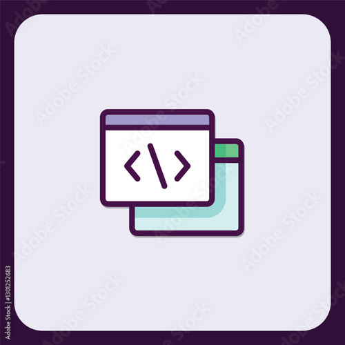 Flat Icon Symbolizing Programming Code Window with Angle Brackets Design Free Download Flat Icon Symbolizing Programming Code Window with Angle Brackets Design - GFXLoad