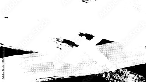 Set animated paint brush strokes transition. Pack of hand drawn white paintbrush strokes transition for matte or reveal.