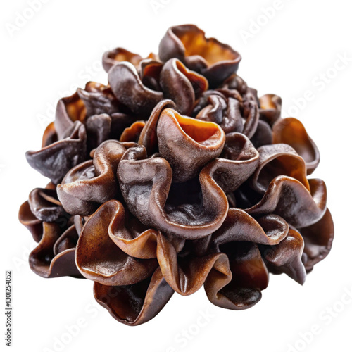 Black fungus isolated on white background
