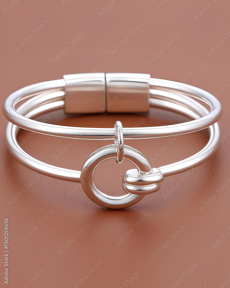 Fototapeta premium simple silver bangle, silver bracelet, minimalist bangle, thin silver bangle, plain silver bangle, classic bangle, stylish bangle, everyday bangle, adjustable bangle, stackable bangle, polished silver