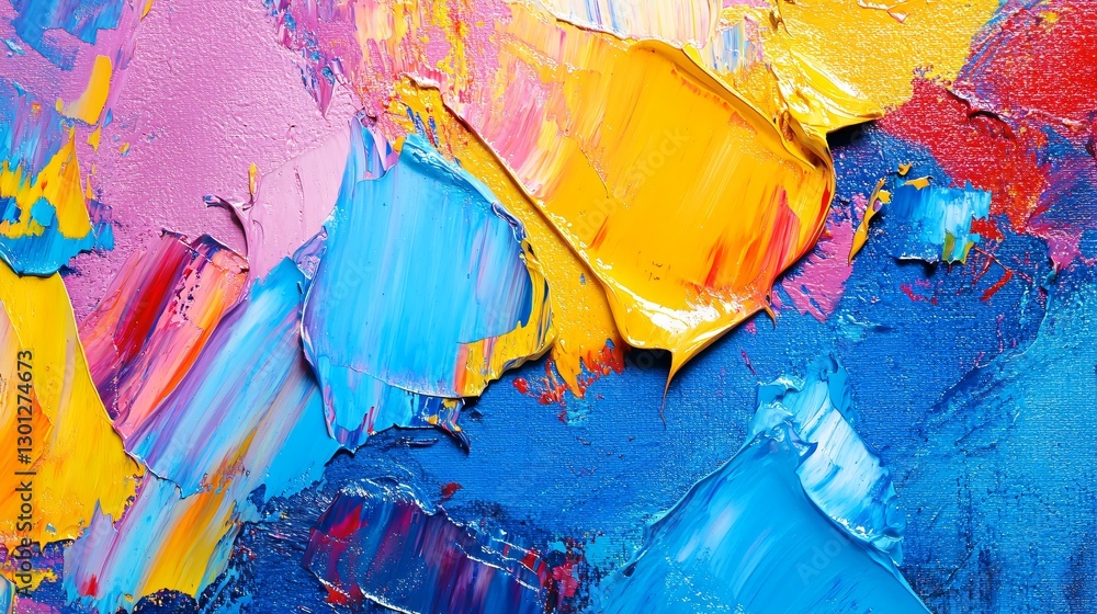 Obraz premium Vibrant Abstract Oil Painting Background for Artistic Designs