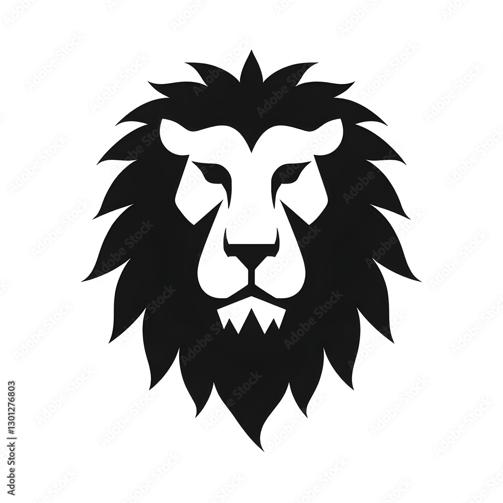 Fototapeta premium simple lion head vector illustration