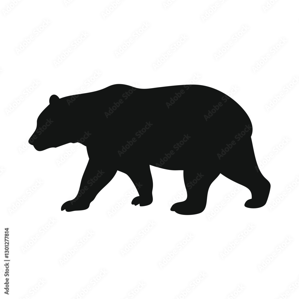 bear silhouette vector on white background bear silhouette vector on white background
