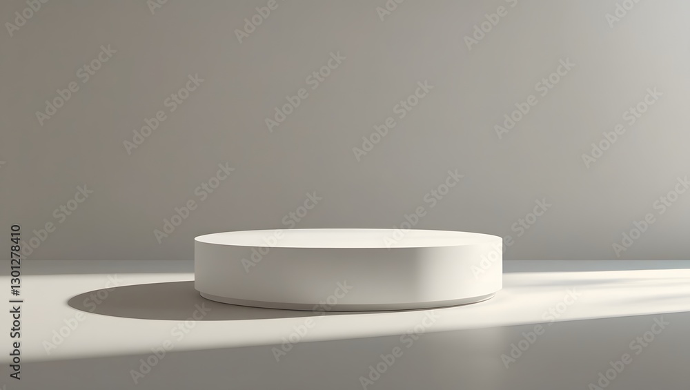 Minimalist Podium for Display: A minimalist podium stands in a softly lit space, casting subtle shadows. The simple design and neutral tones emphasize the object placed on it. Minimalist Podium for Display: A minimalist podium stands in a softly lit space, casting subtle shadows. The simple design and neutral tones emphasize the object placed on it.