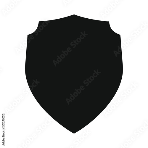 Black Silhouette of a Classic Shield