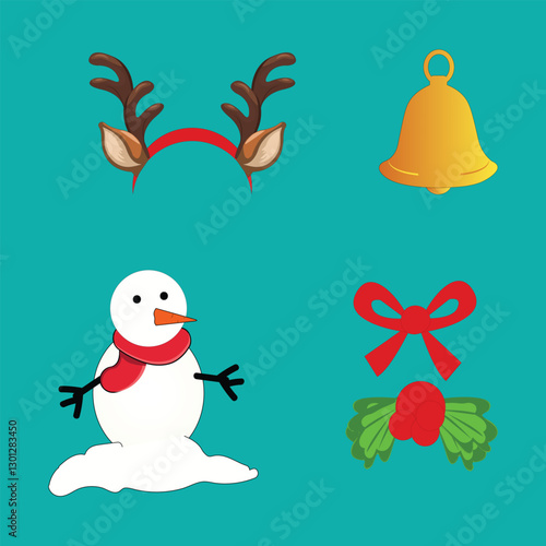 snowman with christmas tree