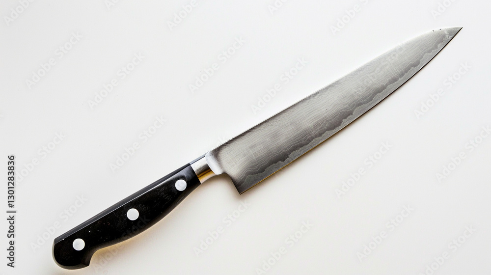 A chef's knife on an isolated white background, object focused, png, stock image, hd quality, A chef's knife on an isolated white background, object focused, png, stock image, hd quality,
