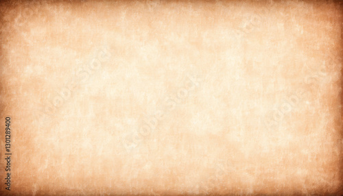 Eine alte, vergilbte Papiertextur mit einem Vintage-Look. Der Rand ist abgedunkelt, was einen gealterten Effekt erzeugt. Perfekt als Hintergrund für Designs. Generative KI.