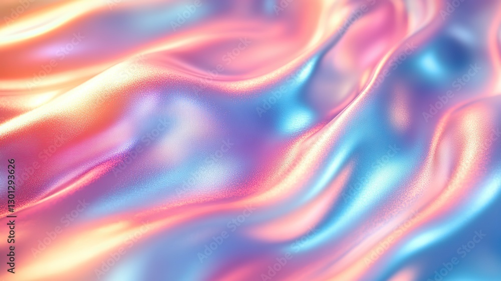 Blurred soft-focused abstract holographic background in 80s, 90s style. Pastel green, blue, turquoise metallic minimal holographic foil ribbons. Simple surreal retro festive backdrop. Blurred soft-focused abstract holographic background in 80s, 90s style. Pastel green, blue, turquoise metallic minimal holographic foil ribbons. Simple surreal retro festive backdrop.