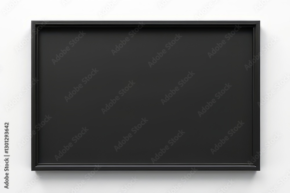 Empty Black Framed Display Mockup for Wall Art or Decor Empty Black Framed Display Mockup for Wall Art or Decor