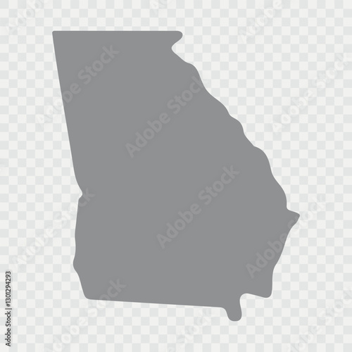 Georgia map vector illustration, scribble sketch Georgian. Georgia state silhouette, line style. America illustration Georgia Map Black, State Border, United States, US America, Transparent,solated