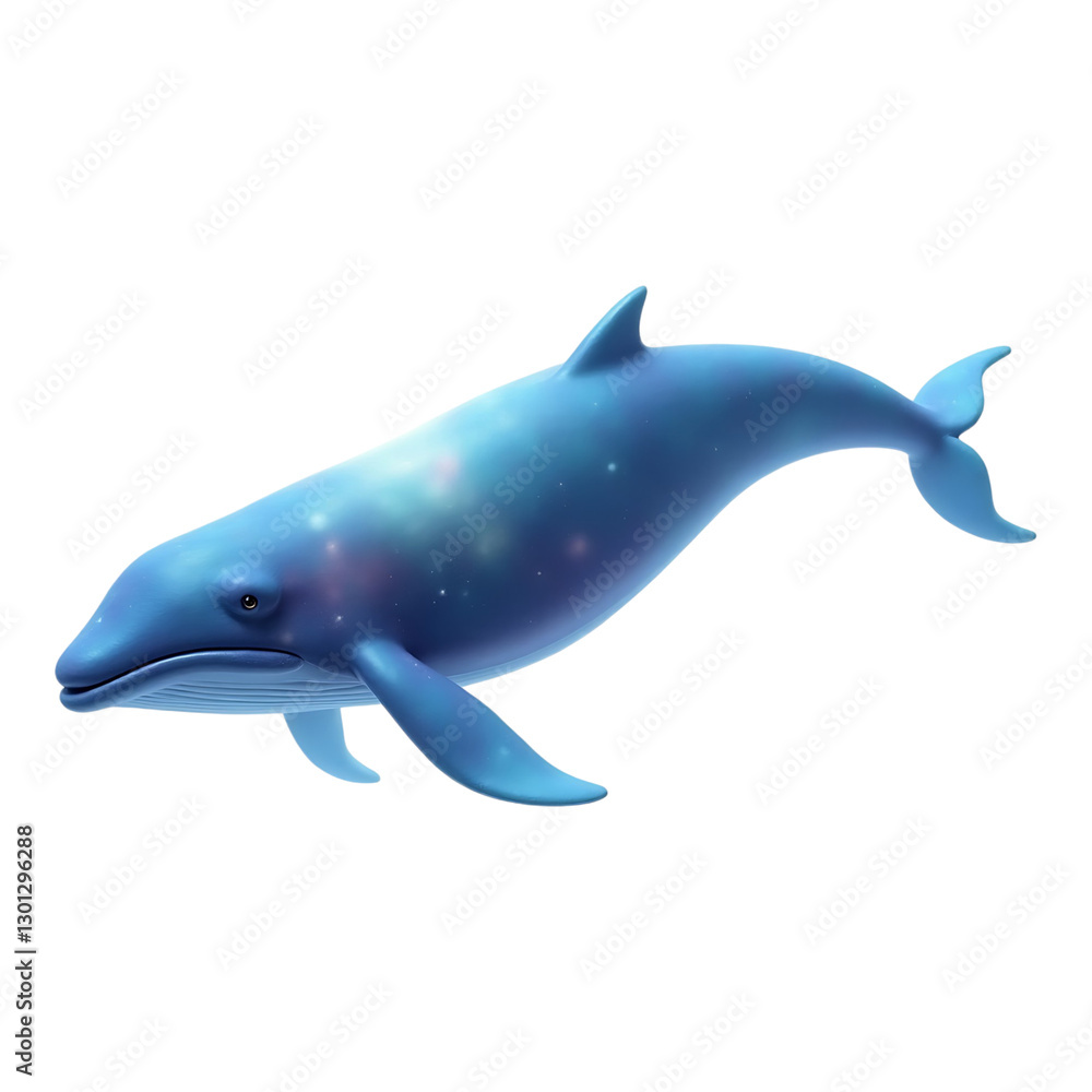 Deep Blue Mystic Whale with a Shining Aura Deep Blue Mystic Whale with a Shining Aura
