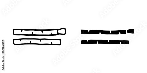 Miswak icon set. for mobile concept and web design on white background