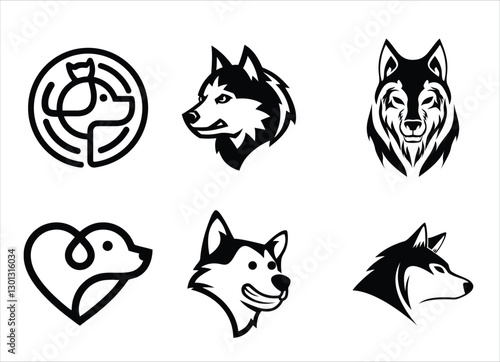 dogs cat pets care logo design	