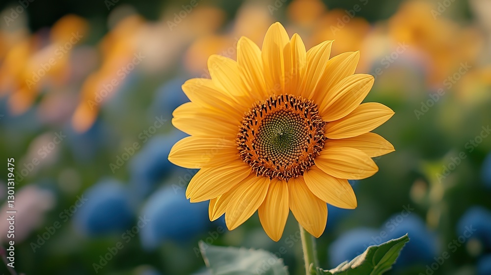 Obraz premium Closeup of a false yellow sunflower, rough oxeye heliopsis scabra, growing in a public flower garden with a beautiful summer natural floral bright background.